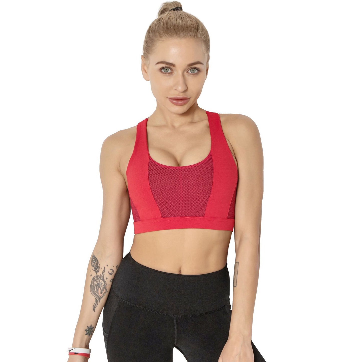 Shock-proof Gathered Stereotyped Running Fitness Cross-back trendy