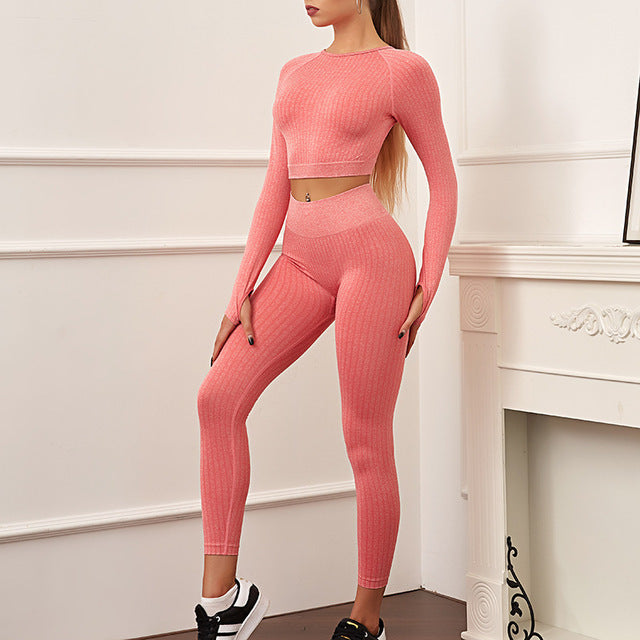 Winter New Women Suits Gym Fitness Leggings trendy