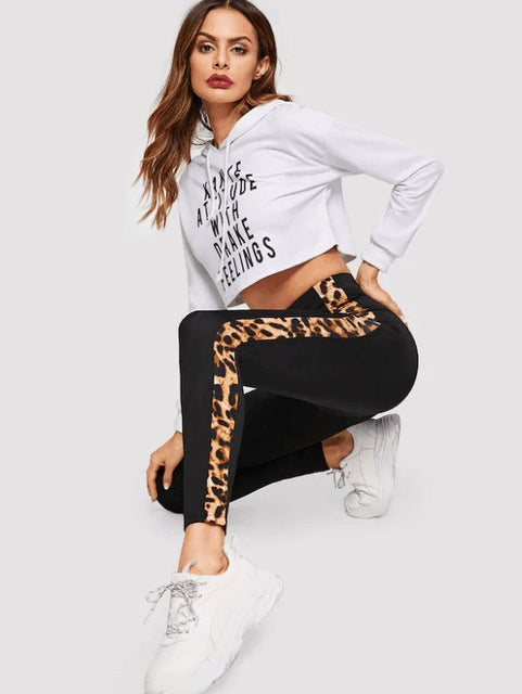 Spring and summer sports stretch leggings trendy