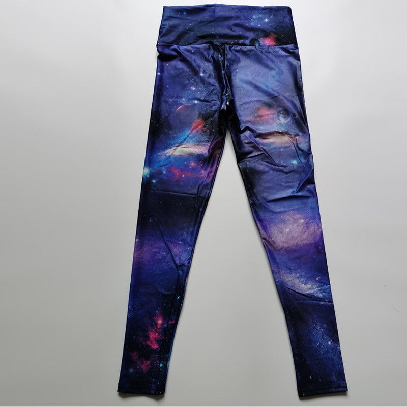Fitness High Elastic Sports Leggings trendy Training Abstract Ink Pattern High Waist Yoga Leggings