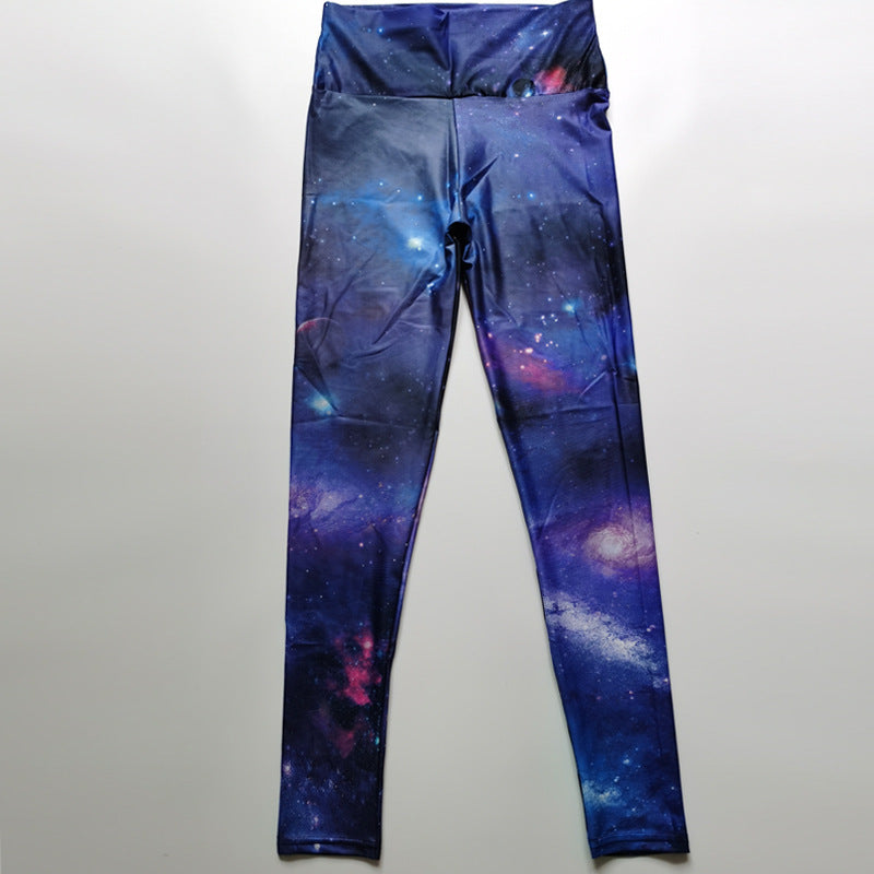 Fitness High Elastic Sports Leggings trendy Training Abstract Ink Pattern High Waist Yoga Leggings