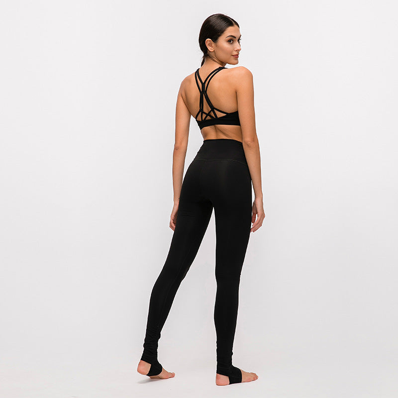 Shockproof Gathered Fitness Vest No Steel Ring Yoga Bra trendy