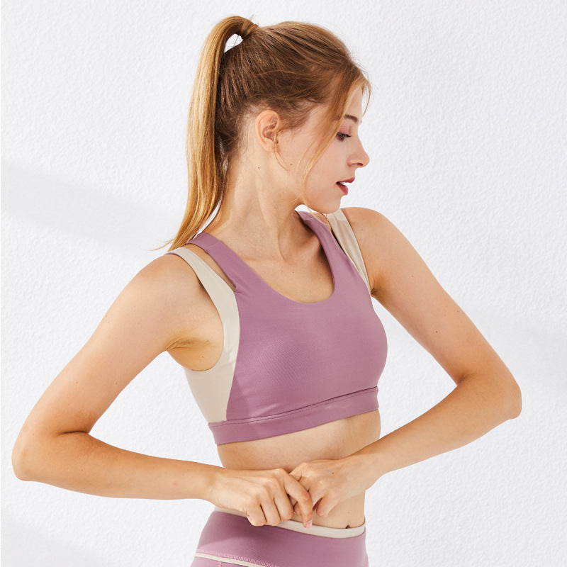 Cross-back bra with double straps