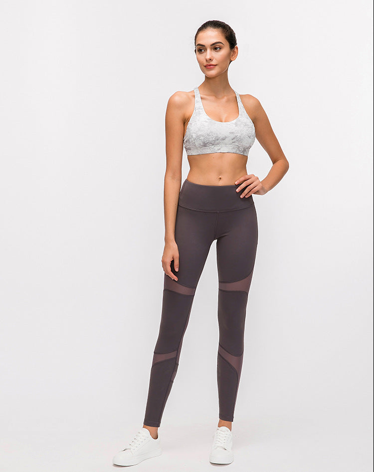 Shockproof Gathered Fitness Vest No Steel Ring Yoga Bra trendy