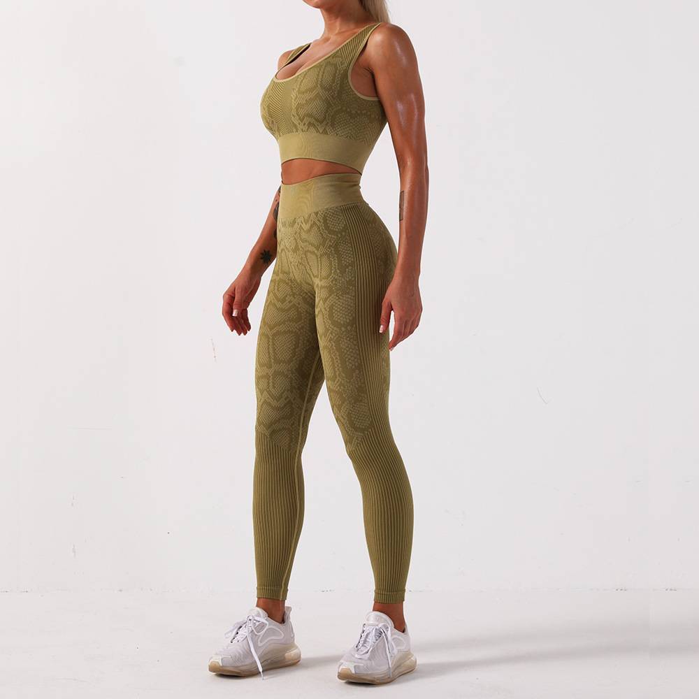 Sports seamless fitness snake suit trendy