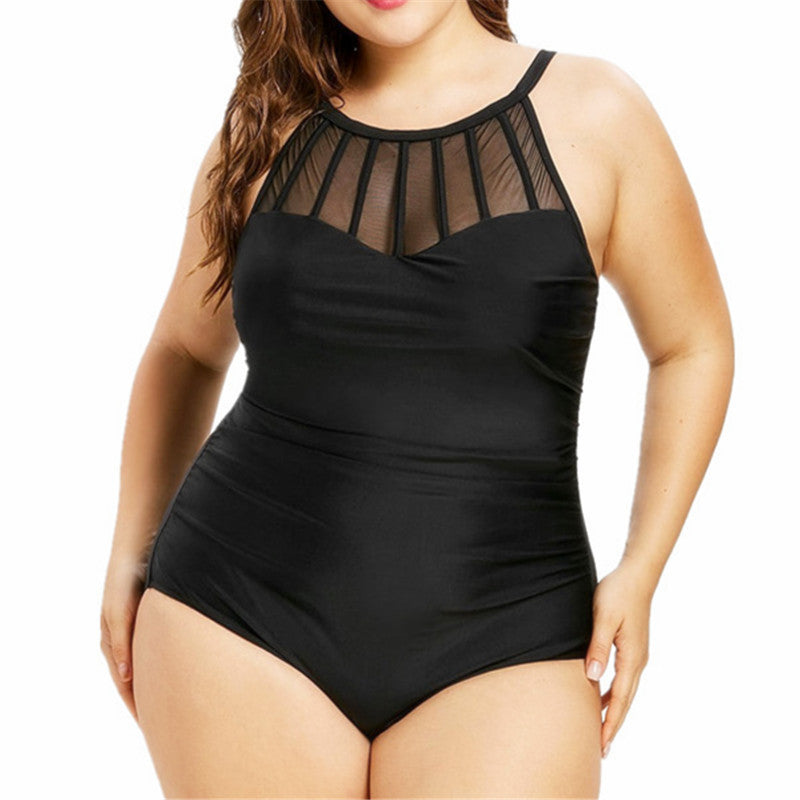 Plus Size Hot Spring One-Piece Swimsuit – Flattering, Stylish, and Comfortable Swimwear for Women