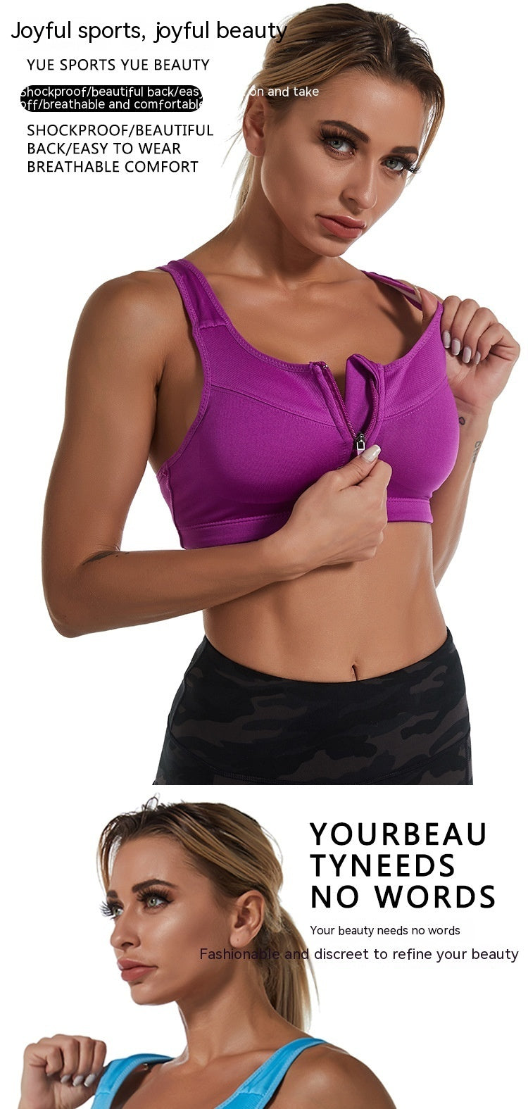 Wireless Push Up Yoga Fitness Shockproof Running Women's Seamless Underwear Bra