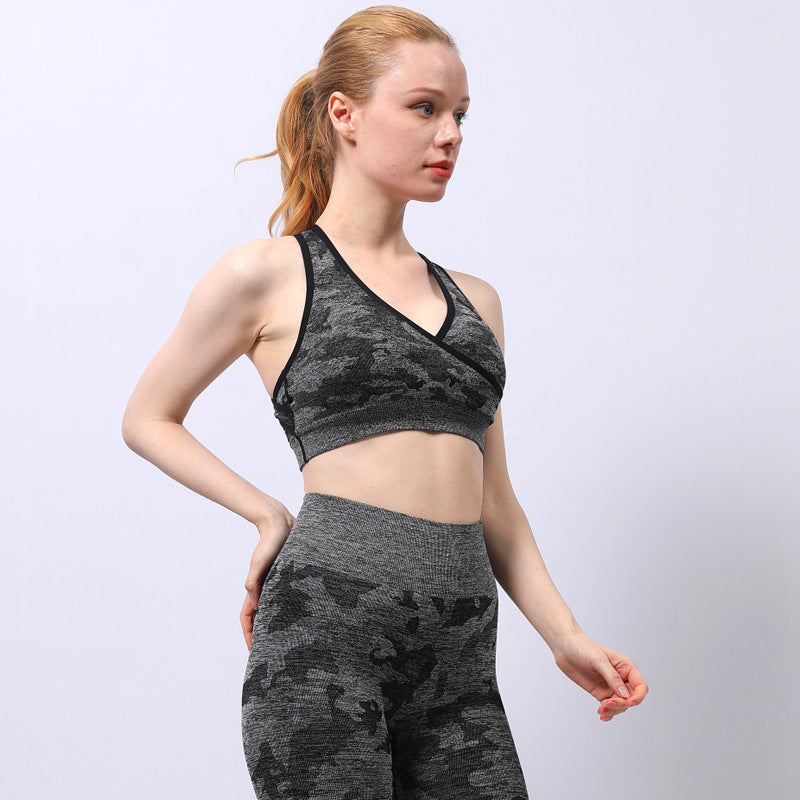 Shockproof Push Up Sports Yoga Underwear Running Fitness Vest