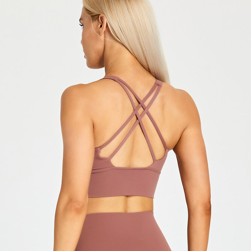 Fitness Bra With Chest Pad Cross Beauty Back Exercise Underwear fashion