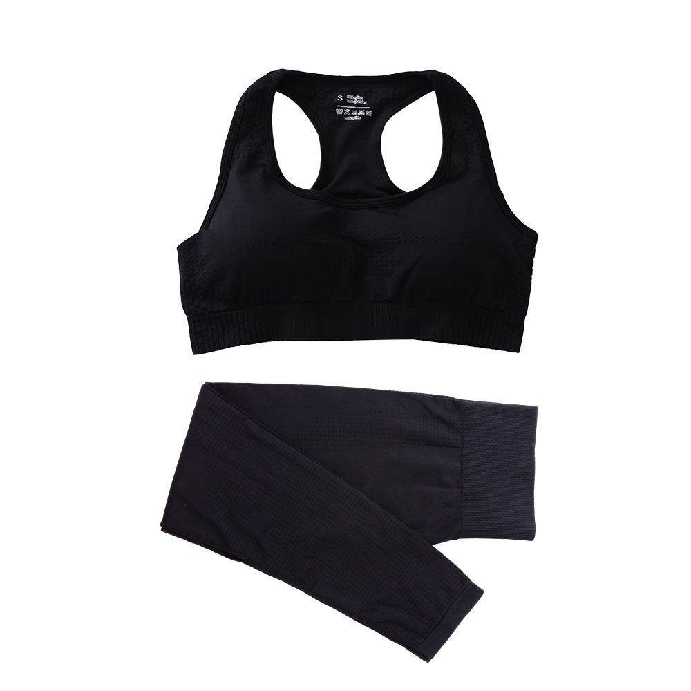 2PCS Seamless Yoga Set Women - High Waist Leggings & Crop Top | Workout Gym Fitness Sportswear