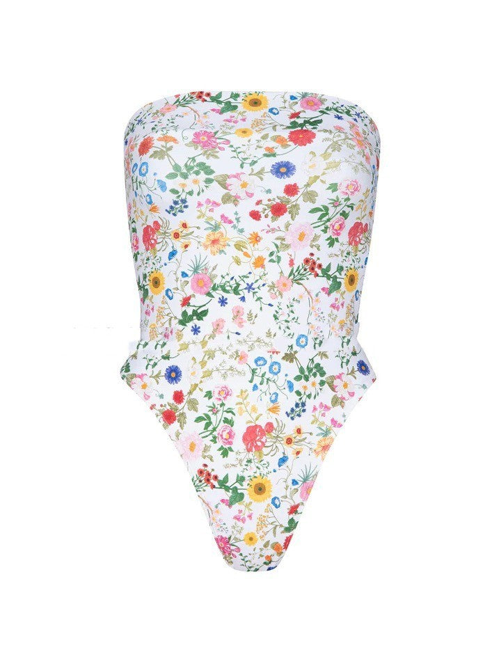 European And American Style Swimsuit Women's One-piece Bikini Printing