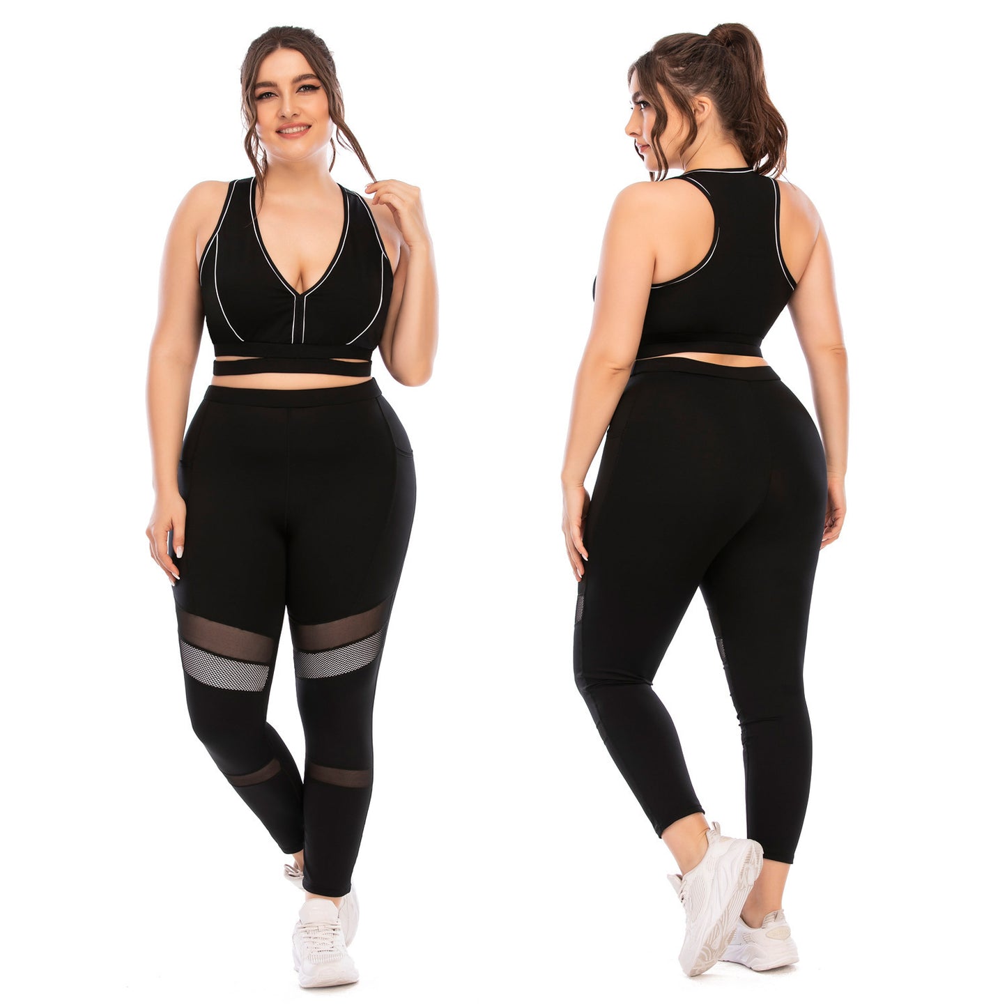 Workout Suits Plus Size Yoga Clothes Tights Pants trendy