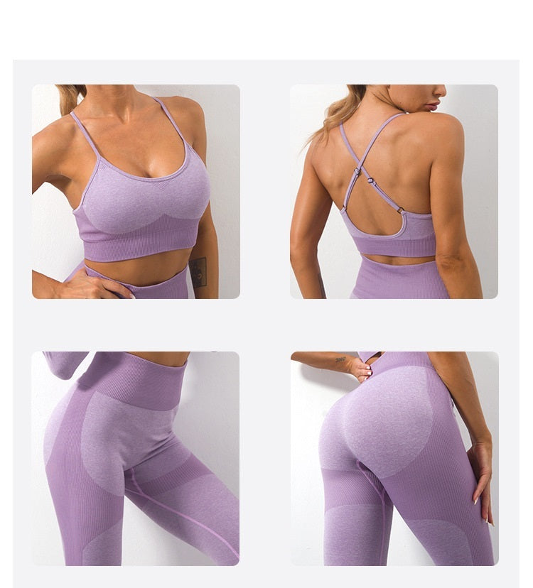 Sports Sling Bra High Elastic Tight Fitness Pants Suit Women trendy