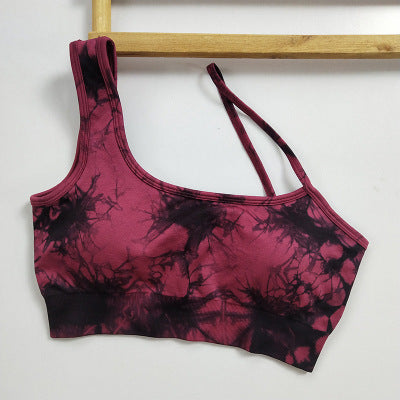 Seamless Fitness Suit | High Waist Tie-dye Bra & Shorts Set | Stretchy Gymwear for Women