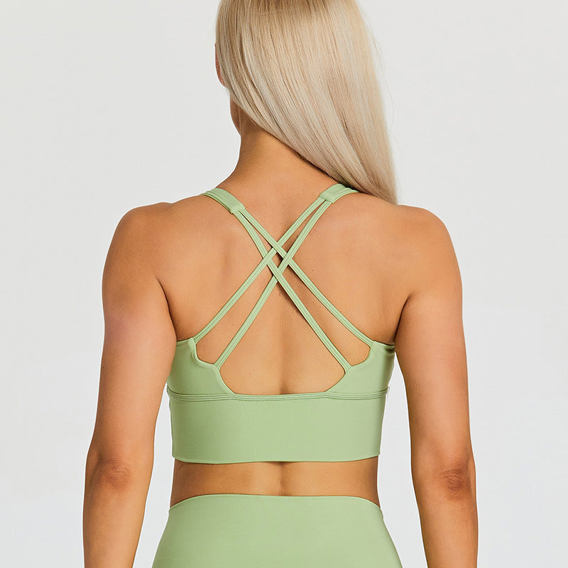 Fitness Bra With Chest Pad Cross Beauty Back Exercise Underwear fashion