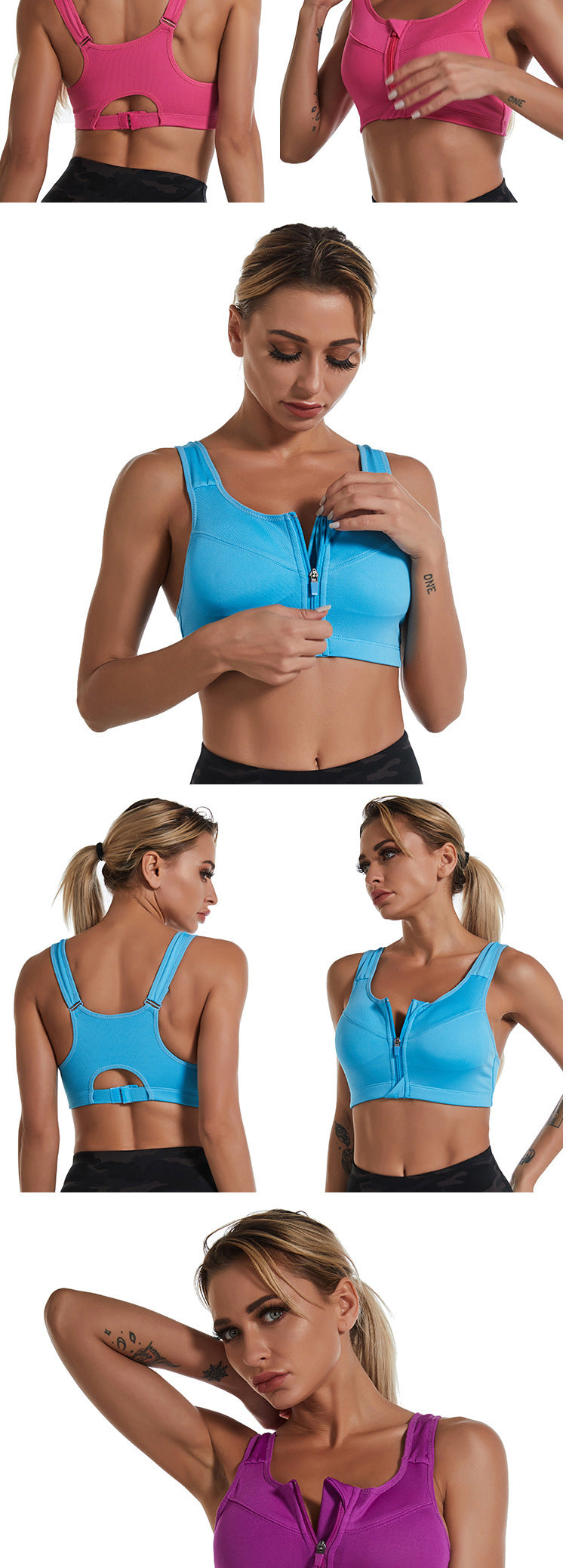 Wireless Push Up Yoga Fitness Shockproof Running Women's Seamless Underwear Bra