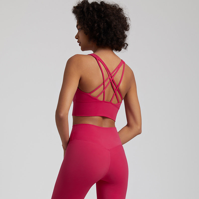 Nude Feel Seamless Shockproof Sports Bra | Ultra-Comfortable Activewear for Women