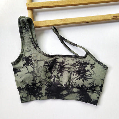 Seamless Fitness Suit | High Waist Tie-dye Bra & Shorts Set | Stretchy Gymwear for Women