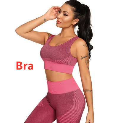Yoga Set 2 Piece Women Tracksuit Fitness Suit Bra trendy