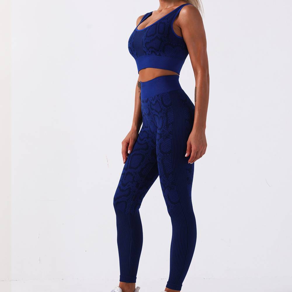 Sports seamless fitness snake suit trendy