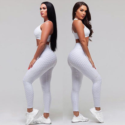 Jacquard Yoga Fitness Pants Set trendy