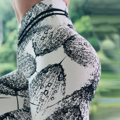 Feather Raindrop Sports Leggings women