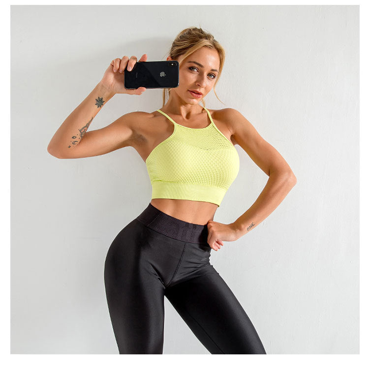 Quick-drying mesh hollow fitness vest