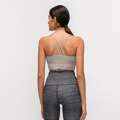 Sports bra fitness shockproof running bra without steel ring trendy