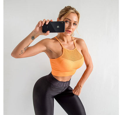 Quick-drying mesh hollow fitness vest