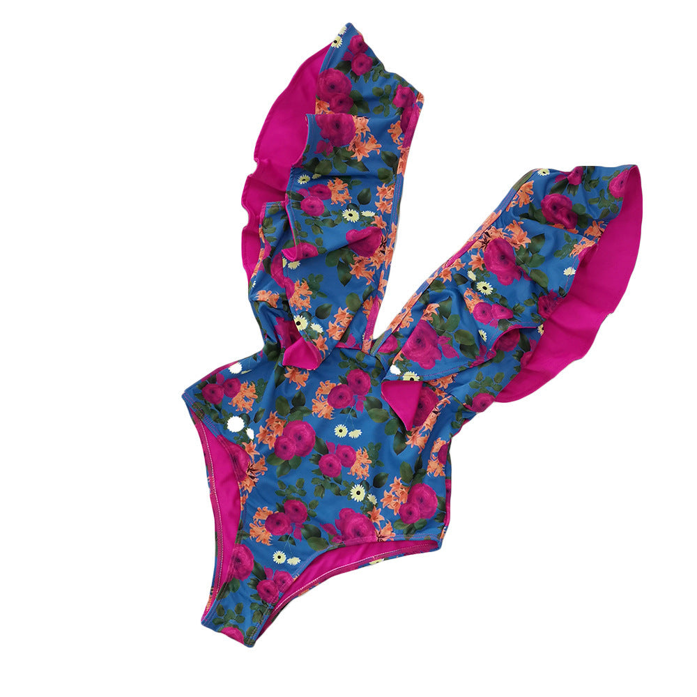 Chic Conservative One-Piece Swimsuit with Elegant Ruffle Detail – Modest, Flattering, and Stylish