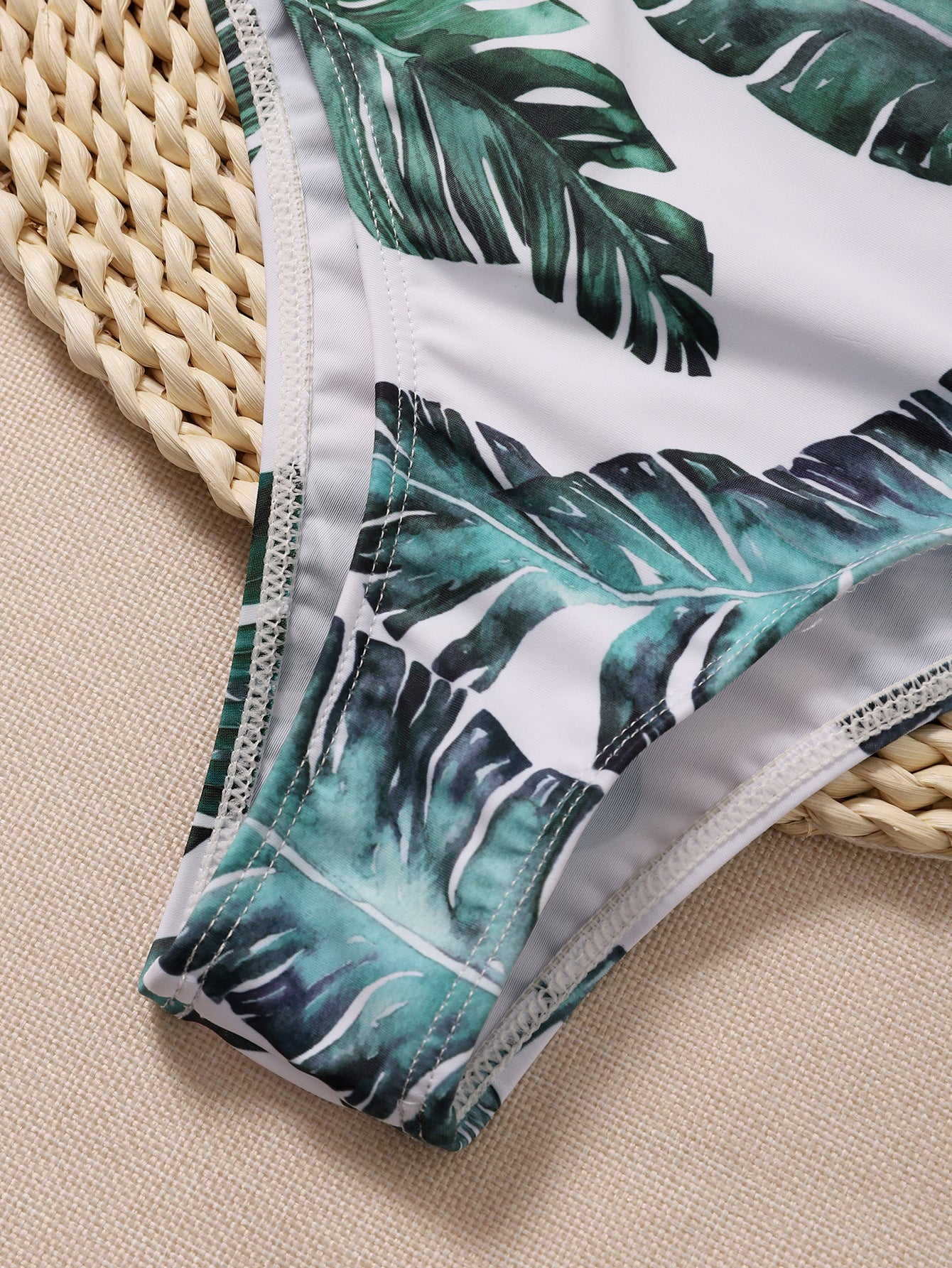 New Leaf Print Bikini trendy European And American Sexy Bikini Manufacturers Ladies One-piece swimsuit