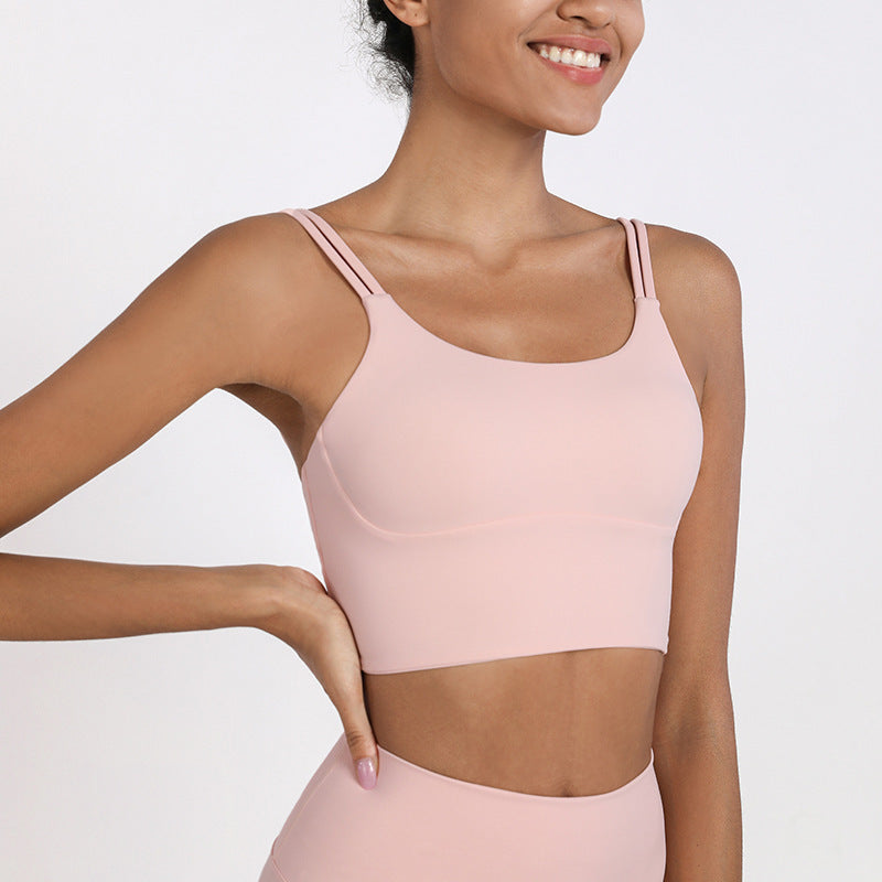 Nude Feeling Shockproof Yoga Bra Vest Women'S Fitness Underwear