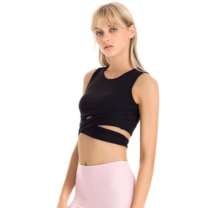 Lace-up Vest Running Fitness Halter Underwear Yoga Bra trendy