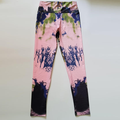 Fitness High Elastic Sports Leggings trendy Training Abstract Ink Pattern High Waist Yoga Leggings