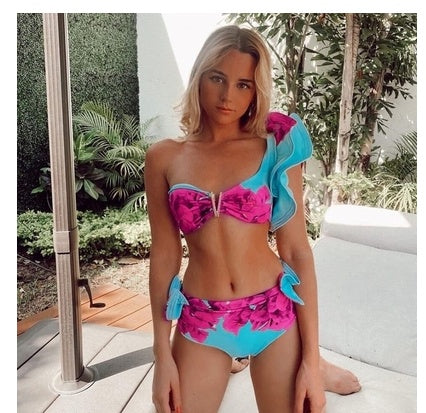 Swimwear Swimsuit Women Bikini Sexy Swimming Red High Waist trendy