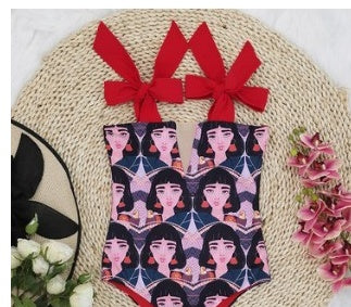 Swimwear Swimsuit Women Bikini Sexy Swimming Red High Waist trendy