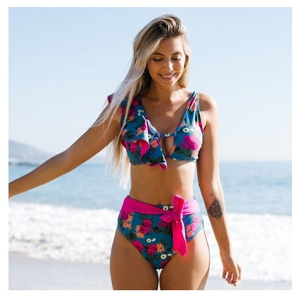 Swimwear Swimsuit Women Bikini Sexy Swimming Red High Waist trendy