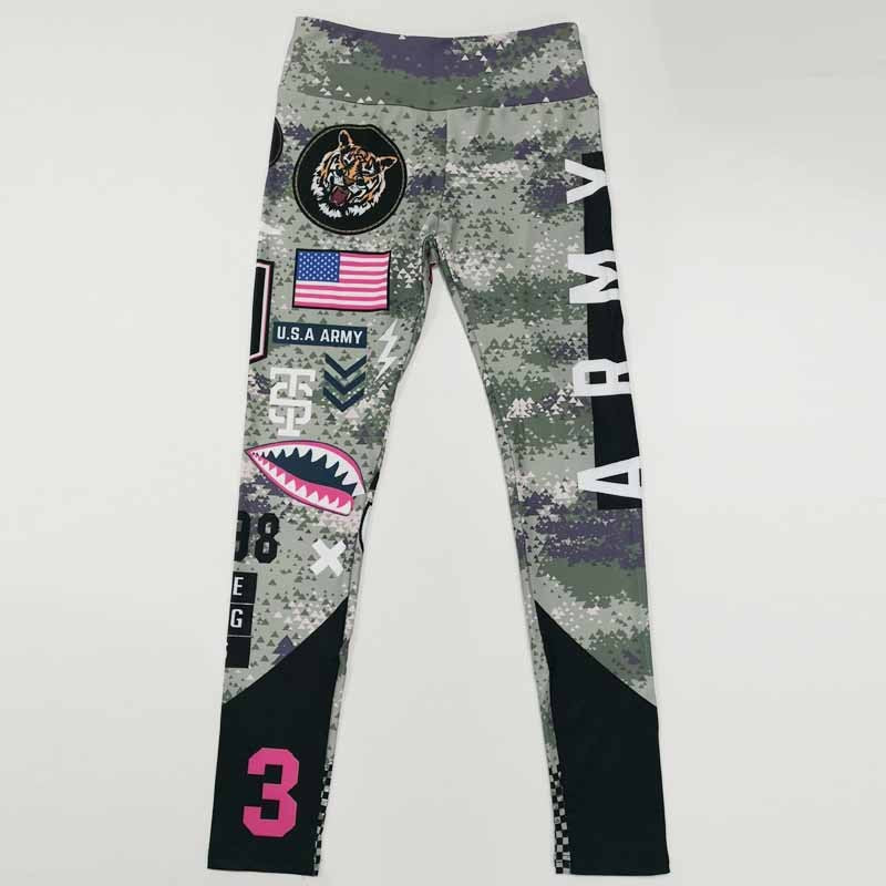 Sport Pants Fitness Leggings Women  Gym Army Sportswear trendy