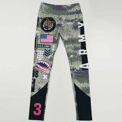 Sport Pants Fitness Leggings Women  Gym Army Sportswear trendy