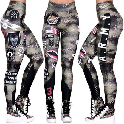 Sport Pants Fitness Leggings Women  Gym Army Sportswear trendy