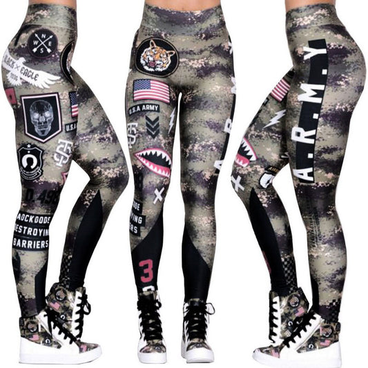 Sport Pants Fitness Leggings Women  Gym Army Sportswear trendy