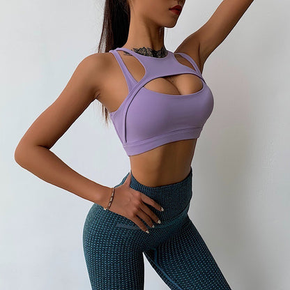 Sports Bra Yoga Pad Underwear Ladies Fitness Fit Cropped Tank Top trendy