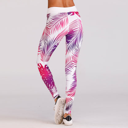Sexy Red Print trendy Yoga Pants Leggings Women Sport Pants Running Jogging Fitness Yoga Leggings Fitness High Elastic Gym Leggings