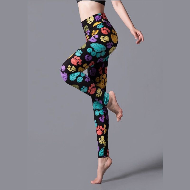 Brushed Printed High Waist Pants Yoga Leggings trendy