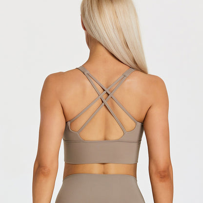 Fitness Bra With Chest Pad Cross Beauty Back Exercise Underwear fashion