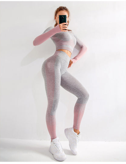 LANTECH Women Yoga Sets Gym Fitness Athletic 2 Pcs Sports Suits trendy Set Pants Leggings Sportswear Leggings Seamless Sports Shirts