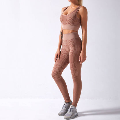 Sports seamless fitness snake suit trendy