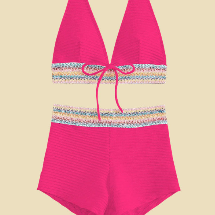 Women's Split High Waist Bikini Suit trending