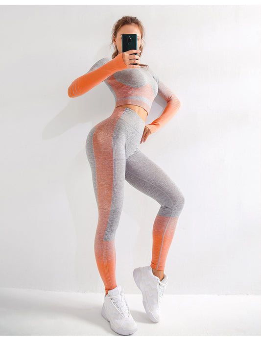 LANTECH Women Yoga Sets Gym Fitness Athletic 2 Pcs Sports Suits trendy Set Pants Leggings Sportswear Leggings Seamless Sports Shirts