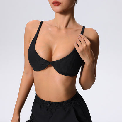 New Sports Underwear Shockproof Running Yoga Jacket Fitness Dance Beauty Back Sexy